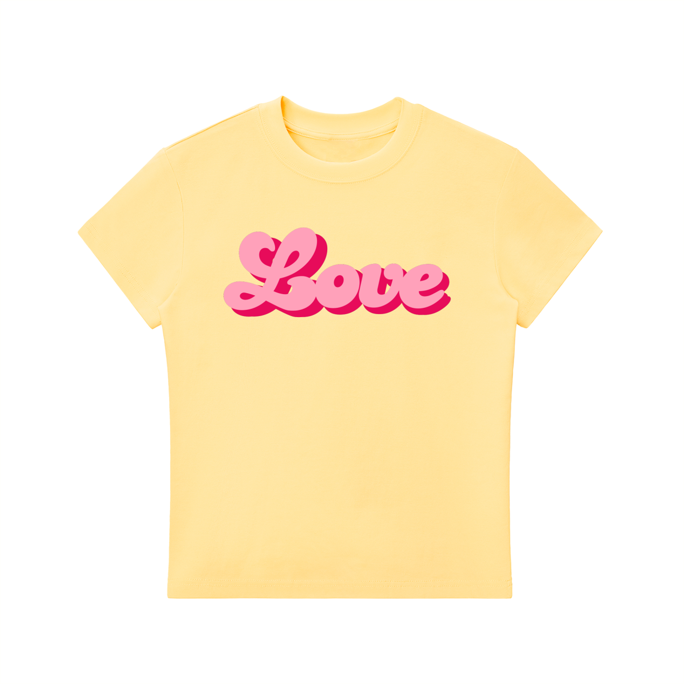 Essential Crewneck 70's Vibe Graphic Tee - "Love"