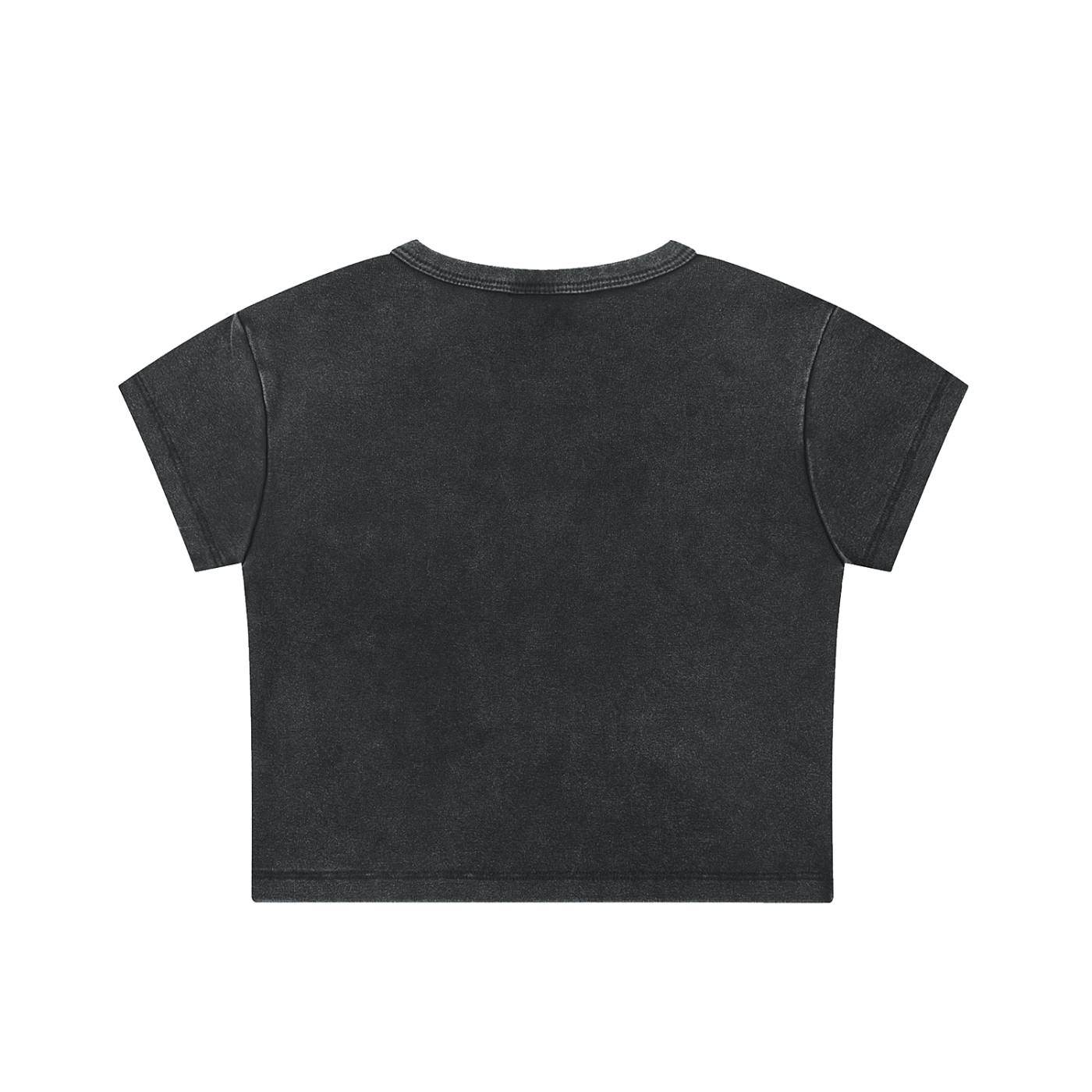 Snow Washed Cropped Top in Black