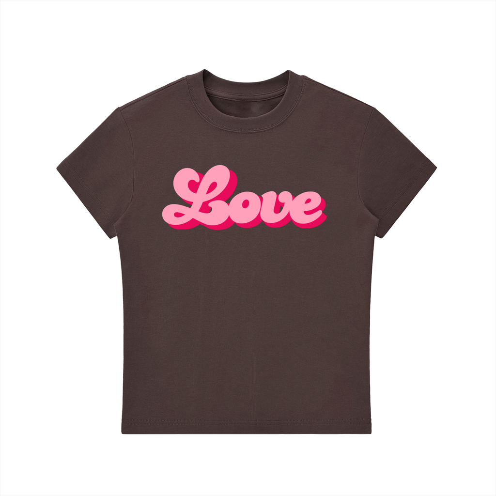 Essential Crewneck 70's Vibe Graphic Tee - "Love"