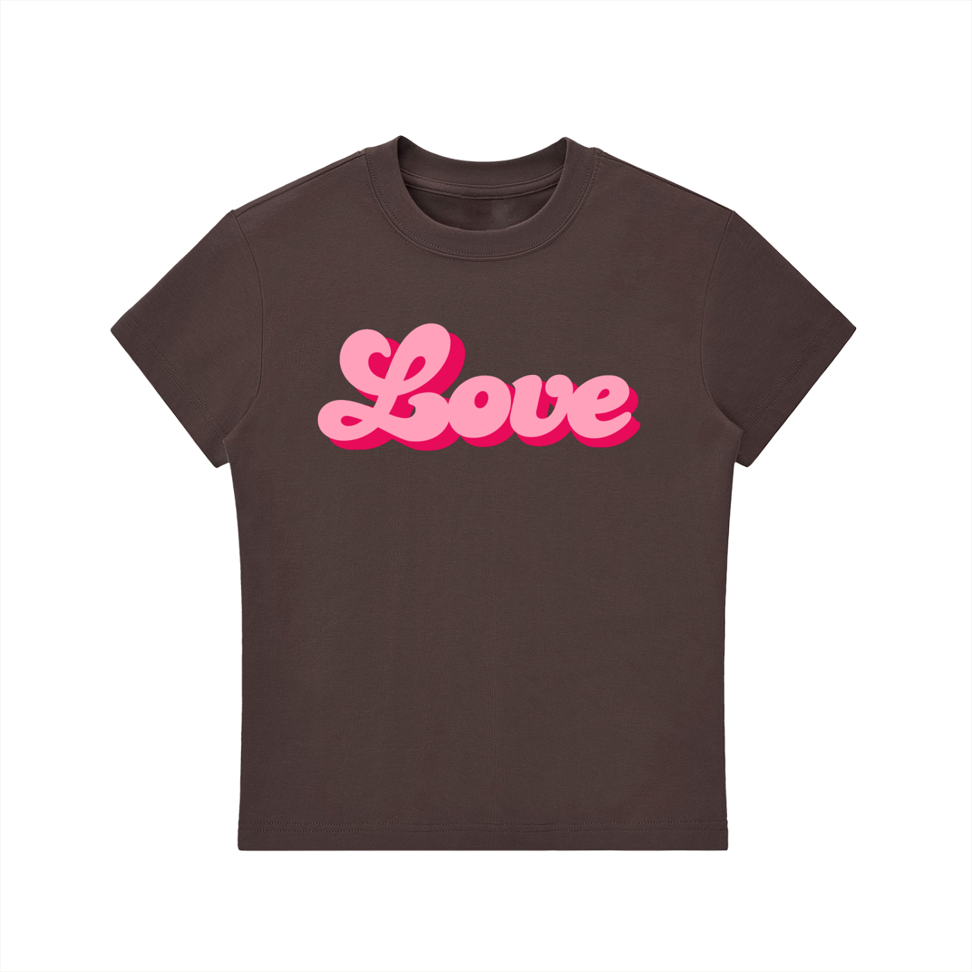 Essential Crewneck 70's Vibe Graphic Tee - "Love"