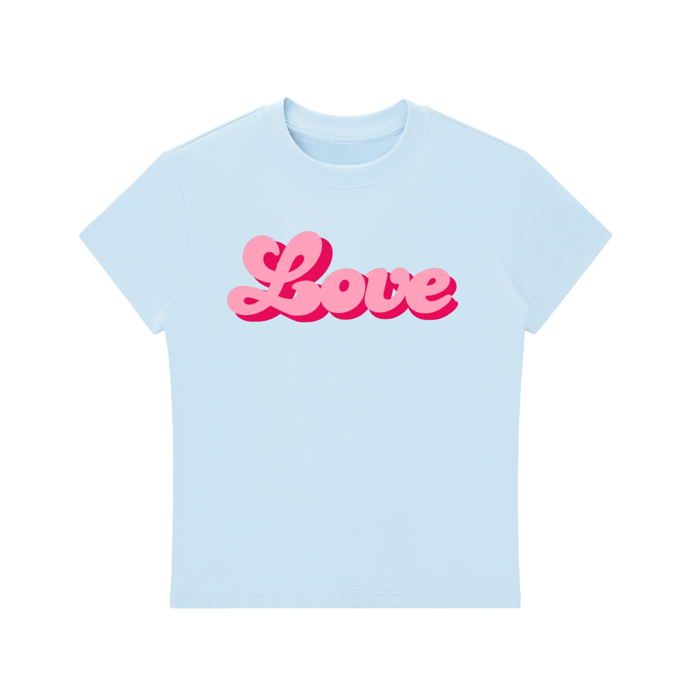Essential Crewneck 70's Vibe Graphic Tee - "Love"