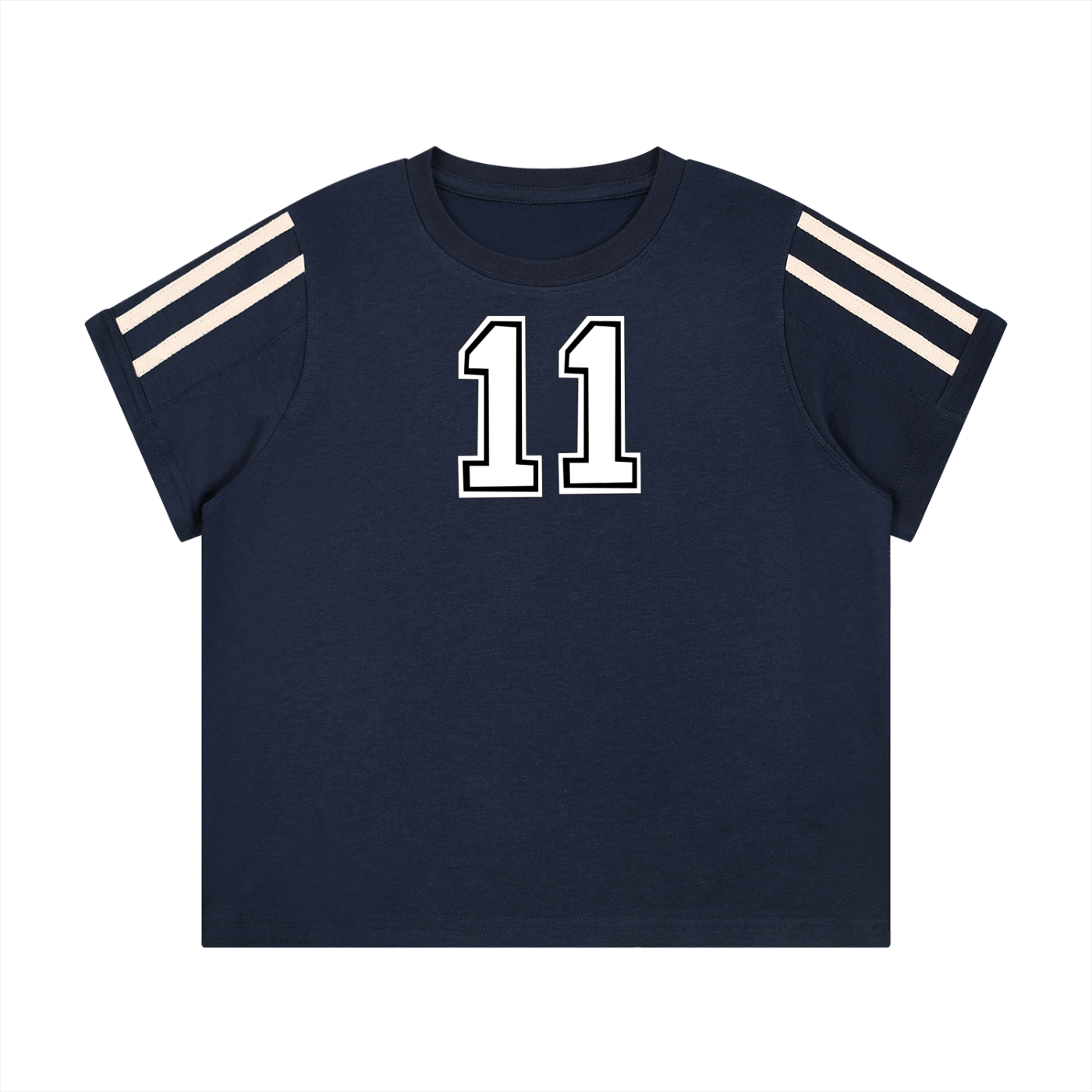 Women's Varsity Stripe Tee - "11"