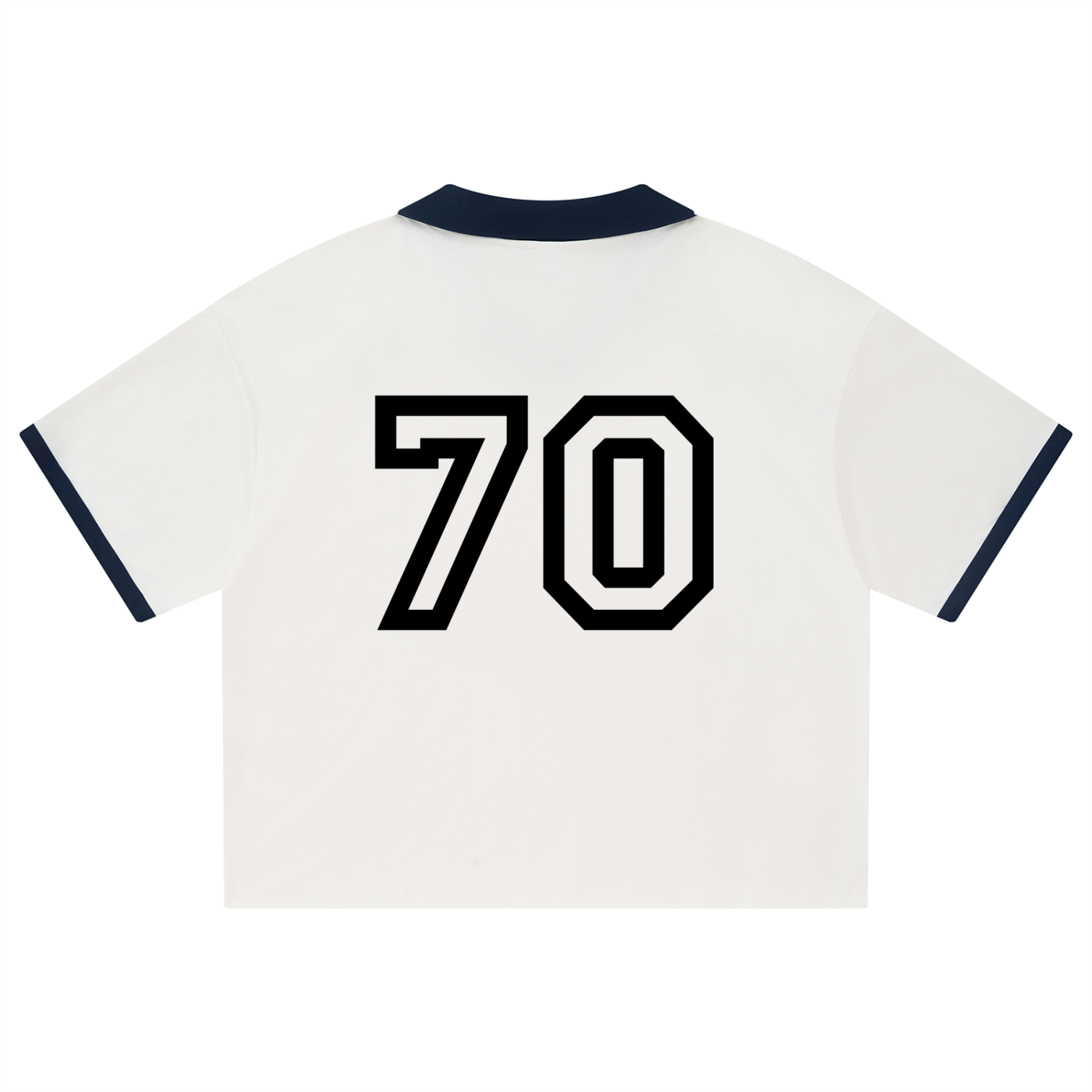 Unisex Collared Piping Boxy Soccer Jersey - "70" Varsity Vibe
