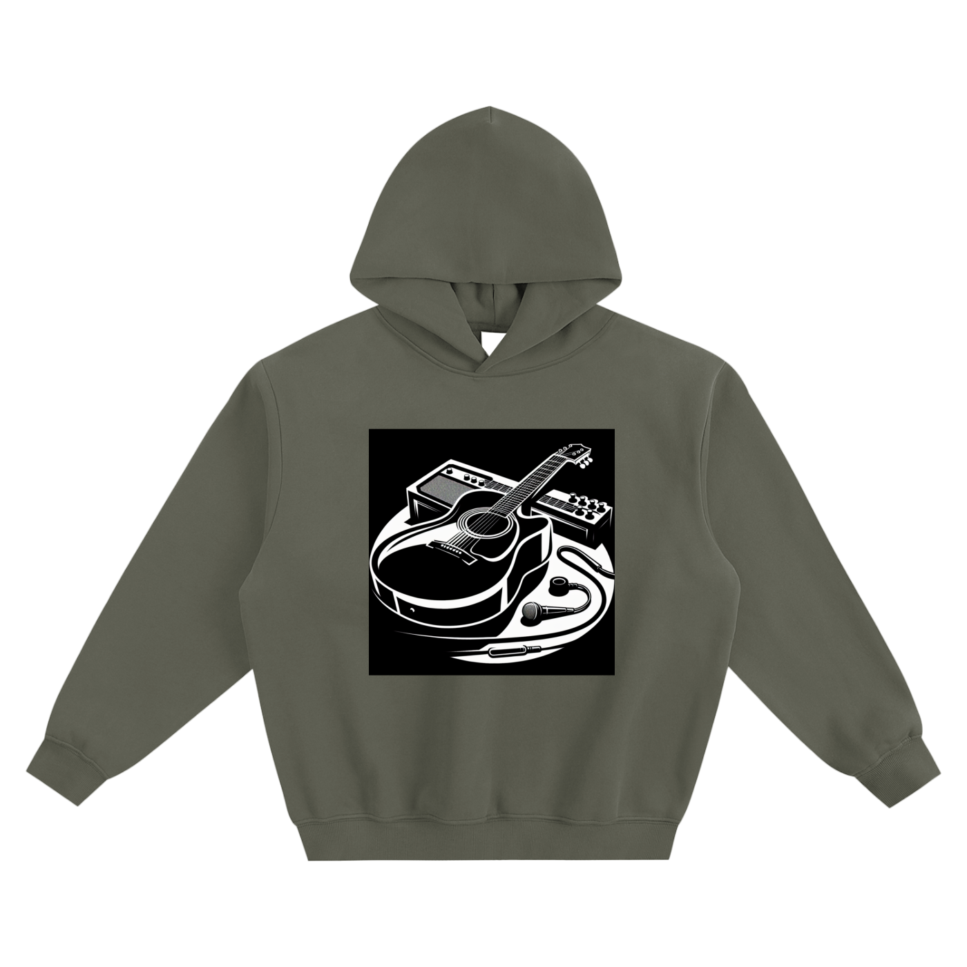 Guitar, Unisex Fleeced  Hoodie