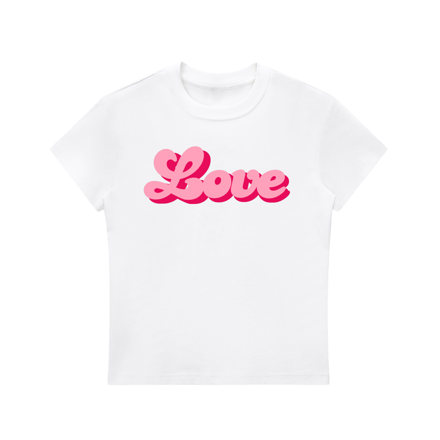 Essential Crewneck 70's Vibe Graphic Tee - "Love"