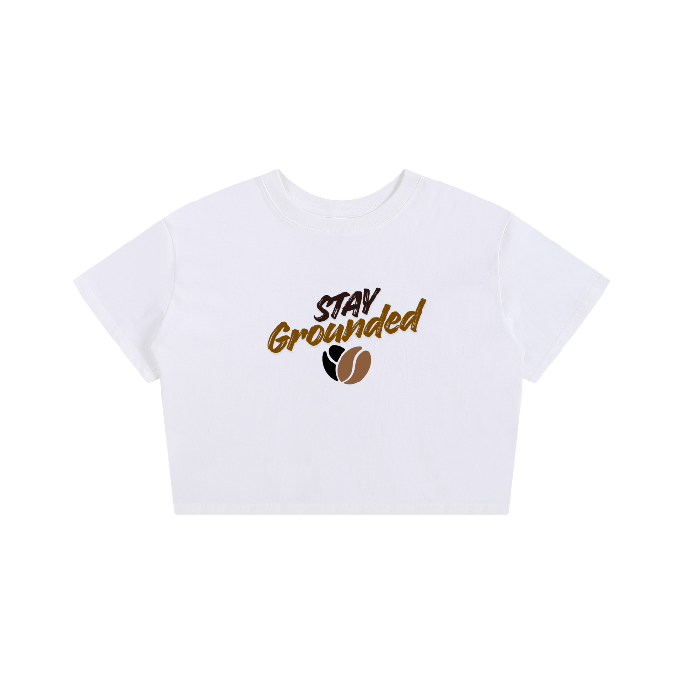 Baby-Doll Tee Seamless Cropped T-Shirt - "Stay Grounded"