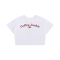Baby Tee Seamless T-Shirt - "Coffee Junkie"