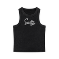 "Salty", Women's Snow Washed Tank Top, in Black