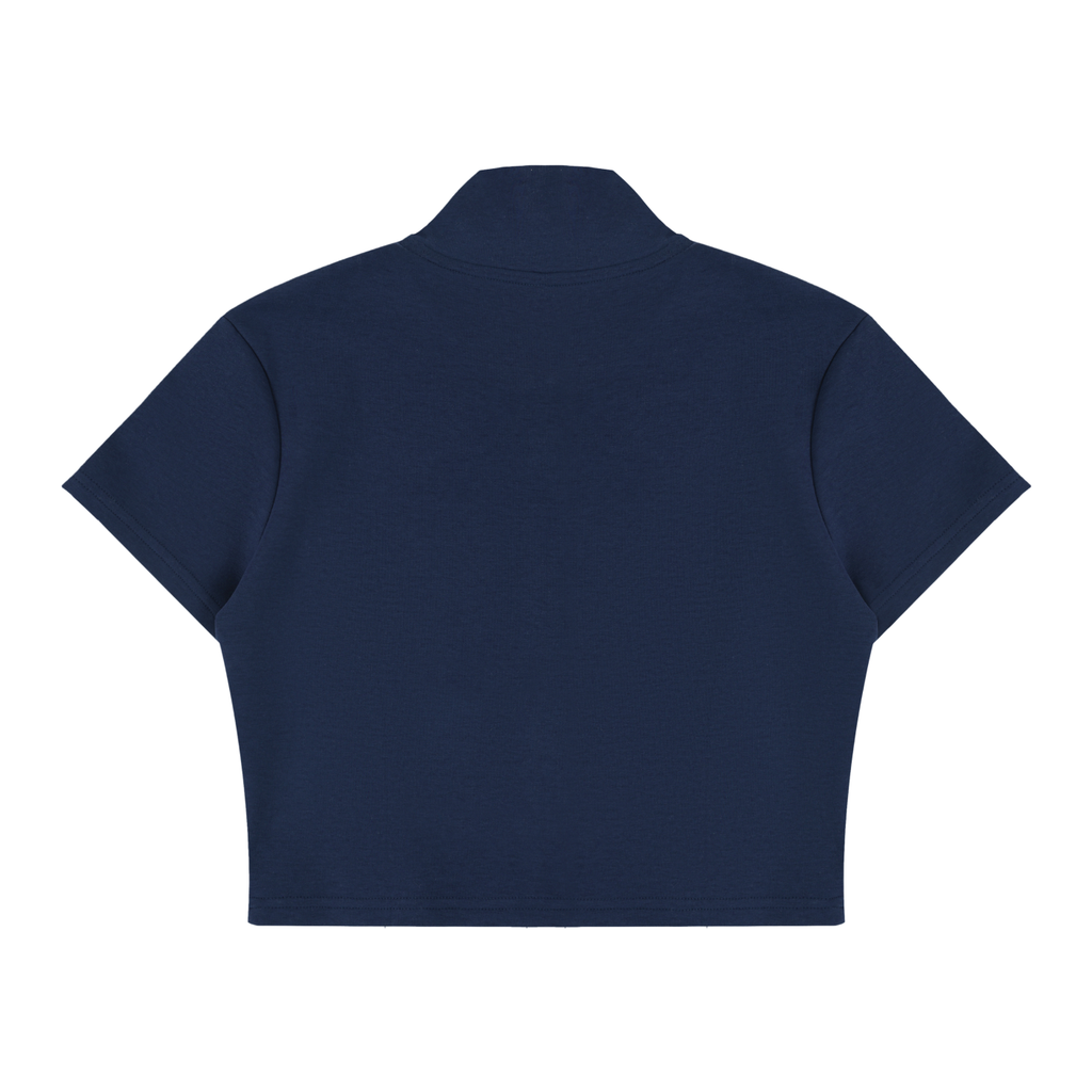 Women's Cropped Top, Full Zip Tee
