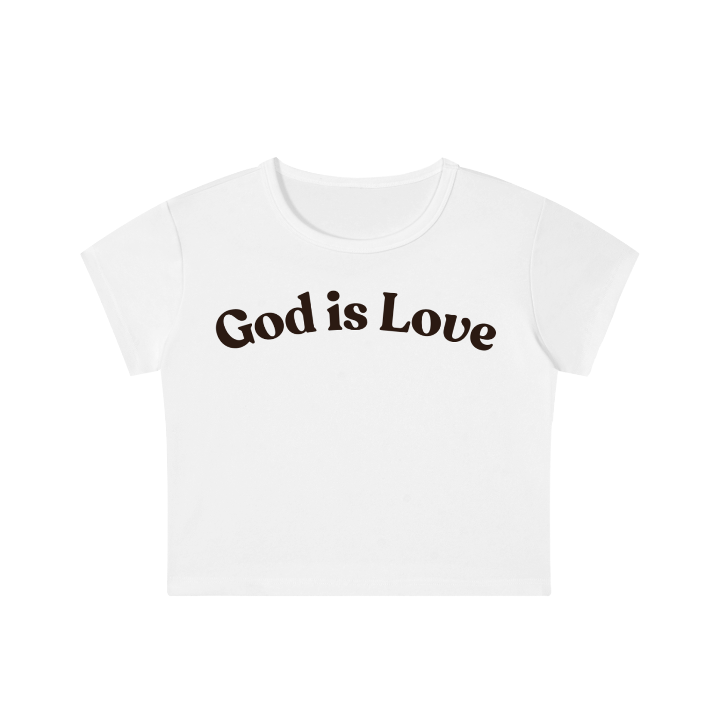 Snow Washed Crop Top - "God is Love"