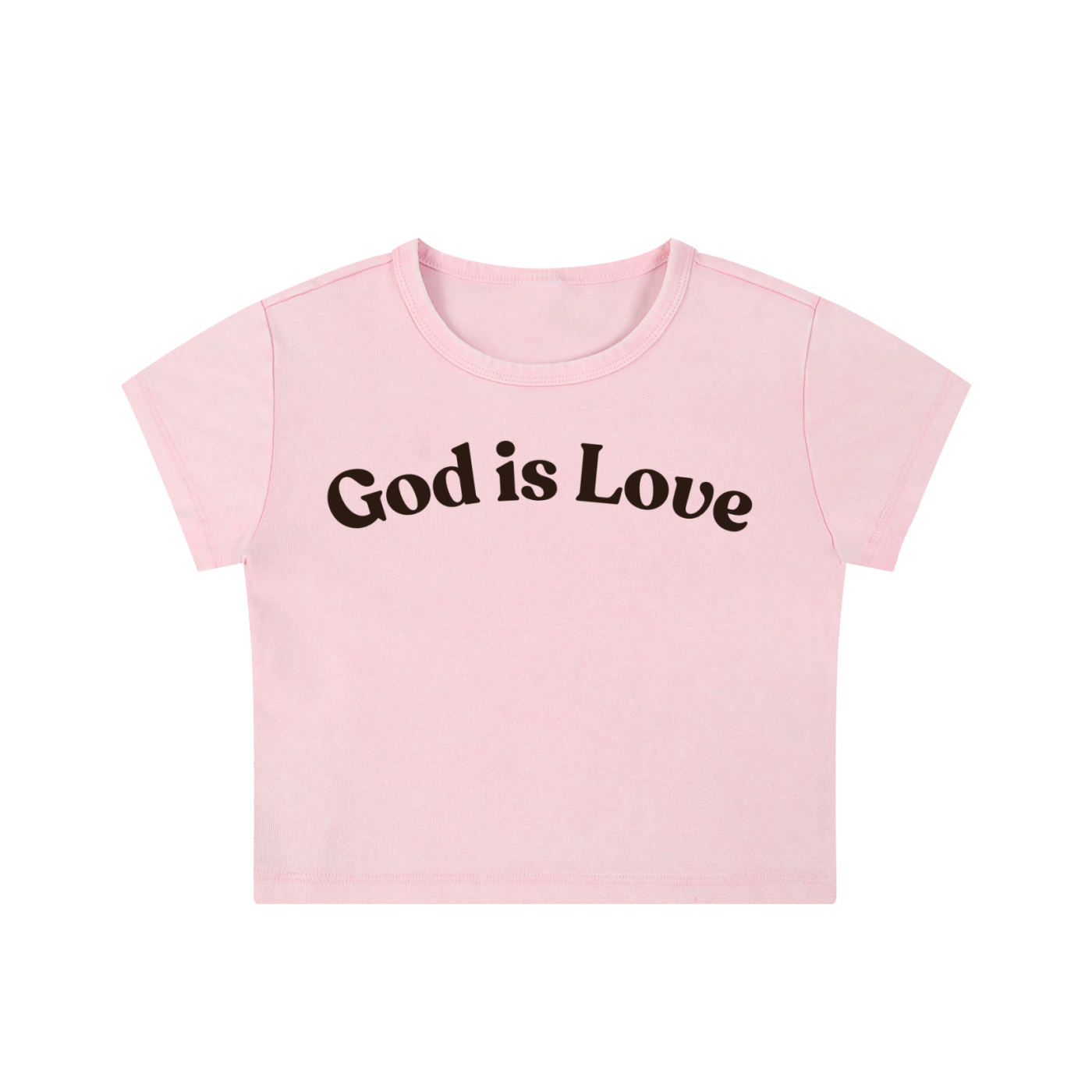 Snow Washed Crop Top - "God is Love"