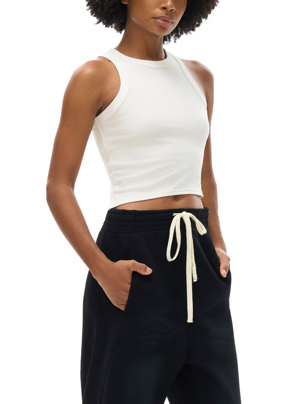"Salty", Women's Snow Washed Tank Top, in Black