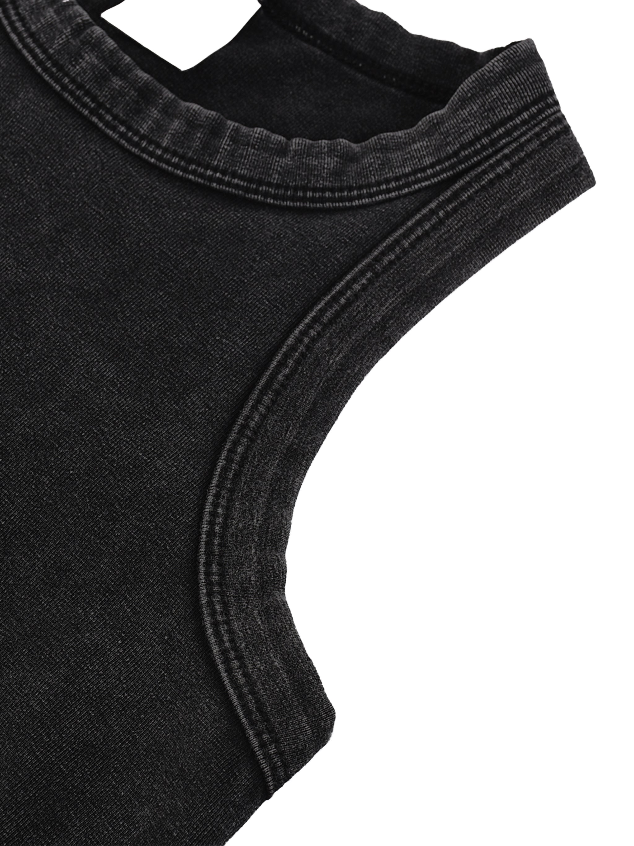 "Salty", Women's Snow Washed Tank Top, in Black