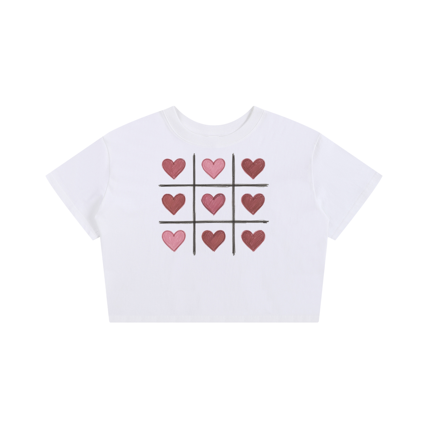 Crop Top with Hearts