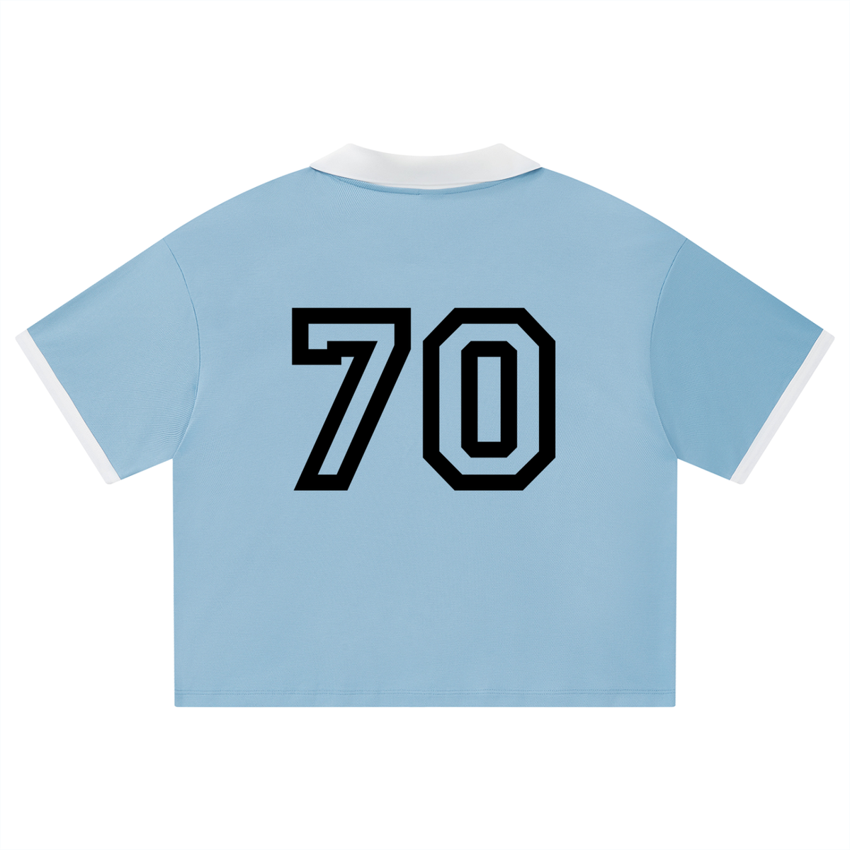 Unisex Collared Piping Boxy Soccer Jersey - "70" Varsity Vibe