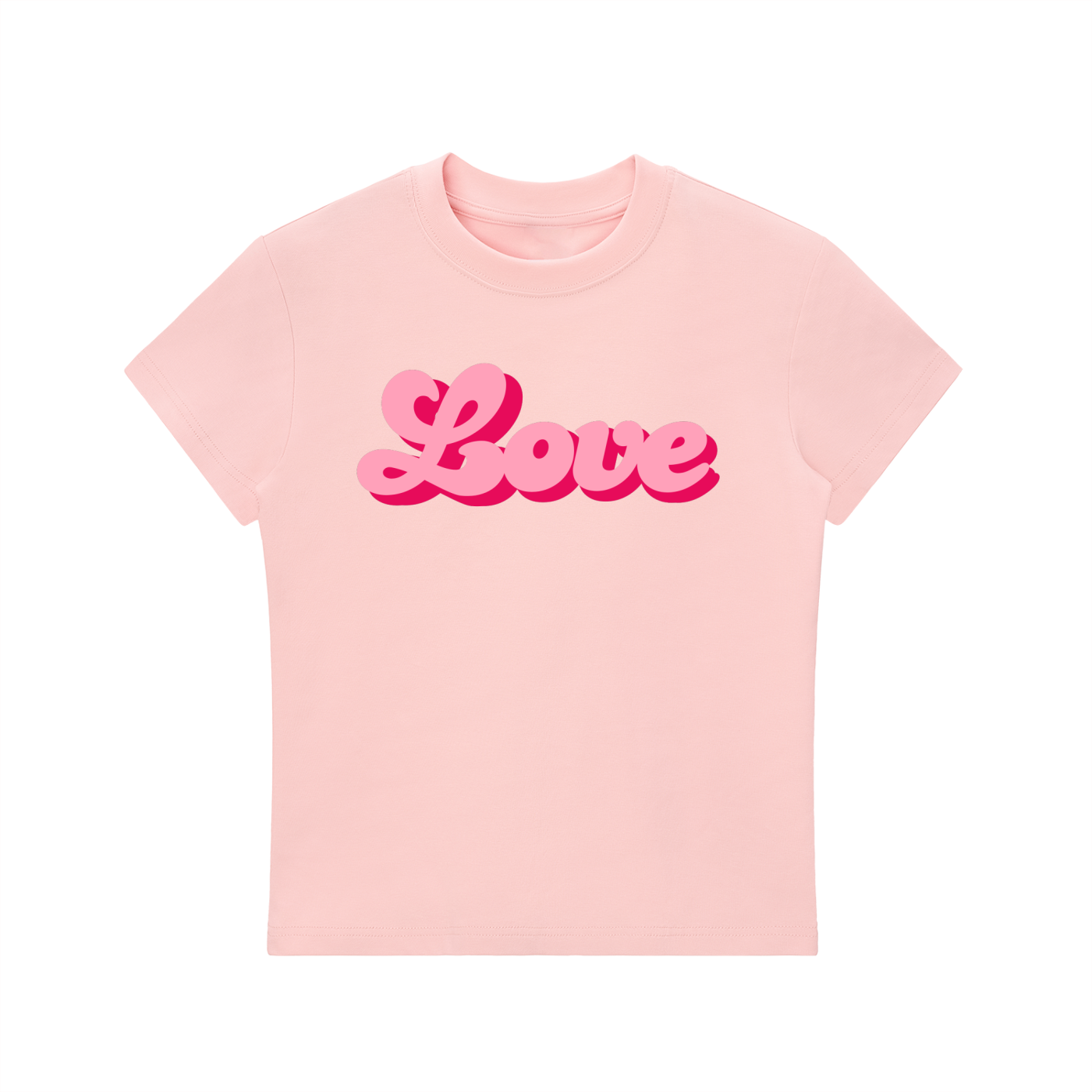 Essential Crewneck 70's Vibe Graphic Tee - "Love"