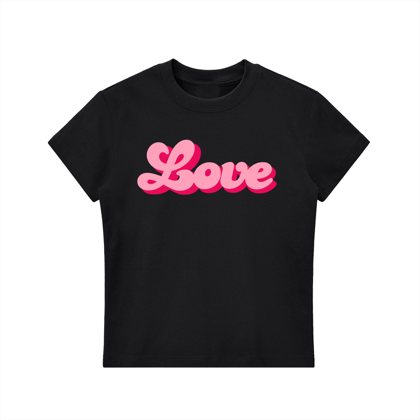 Essential Crewneck 70's Vibe Graphic Tee - "Love"