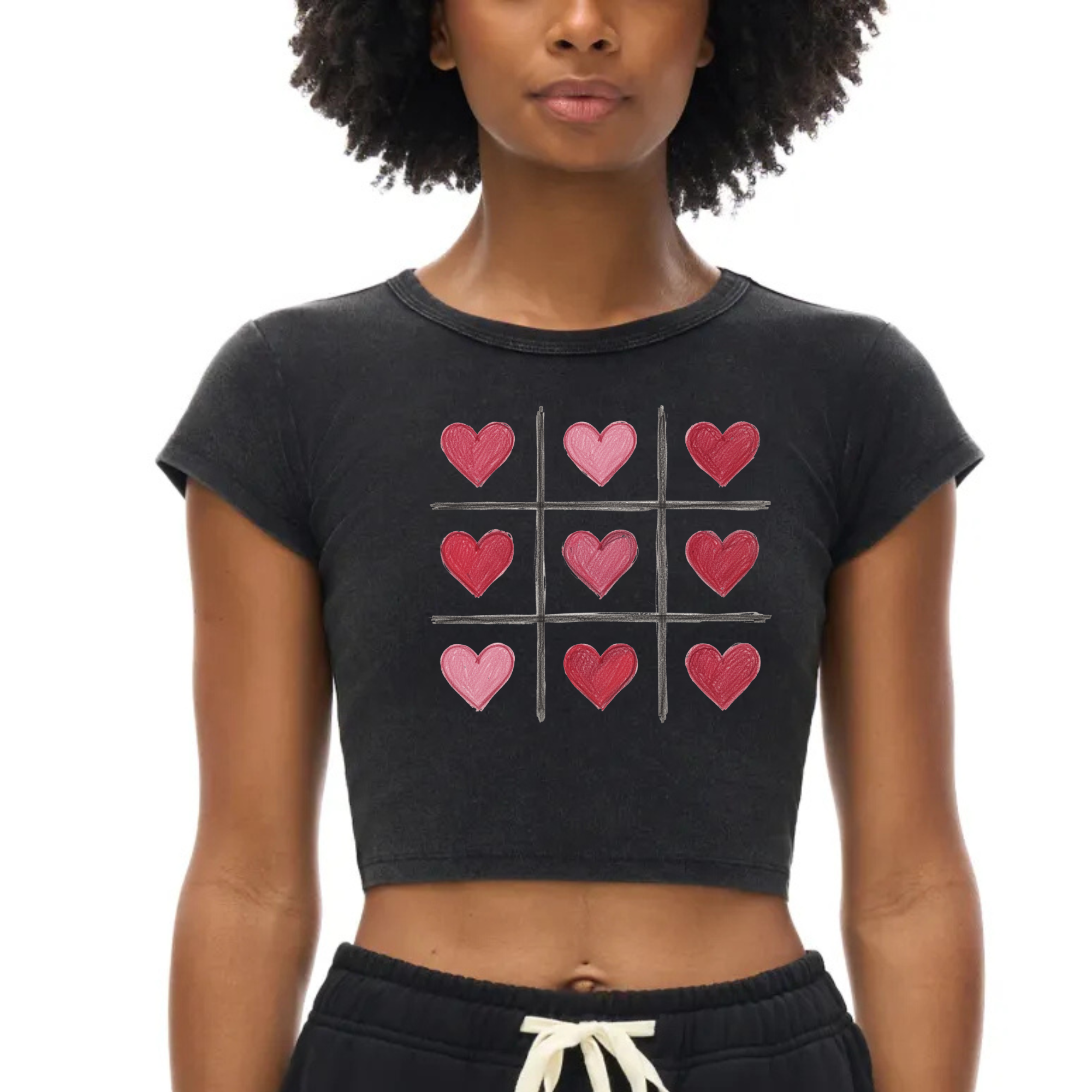 Crop Top with Hearts