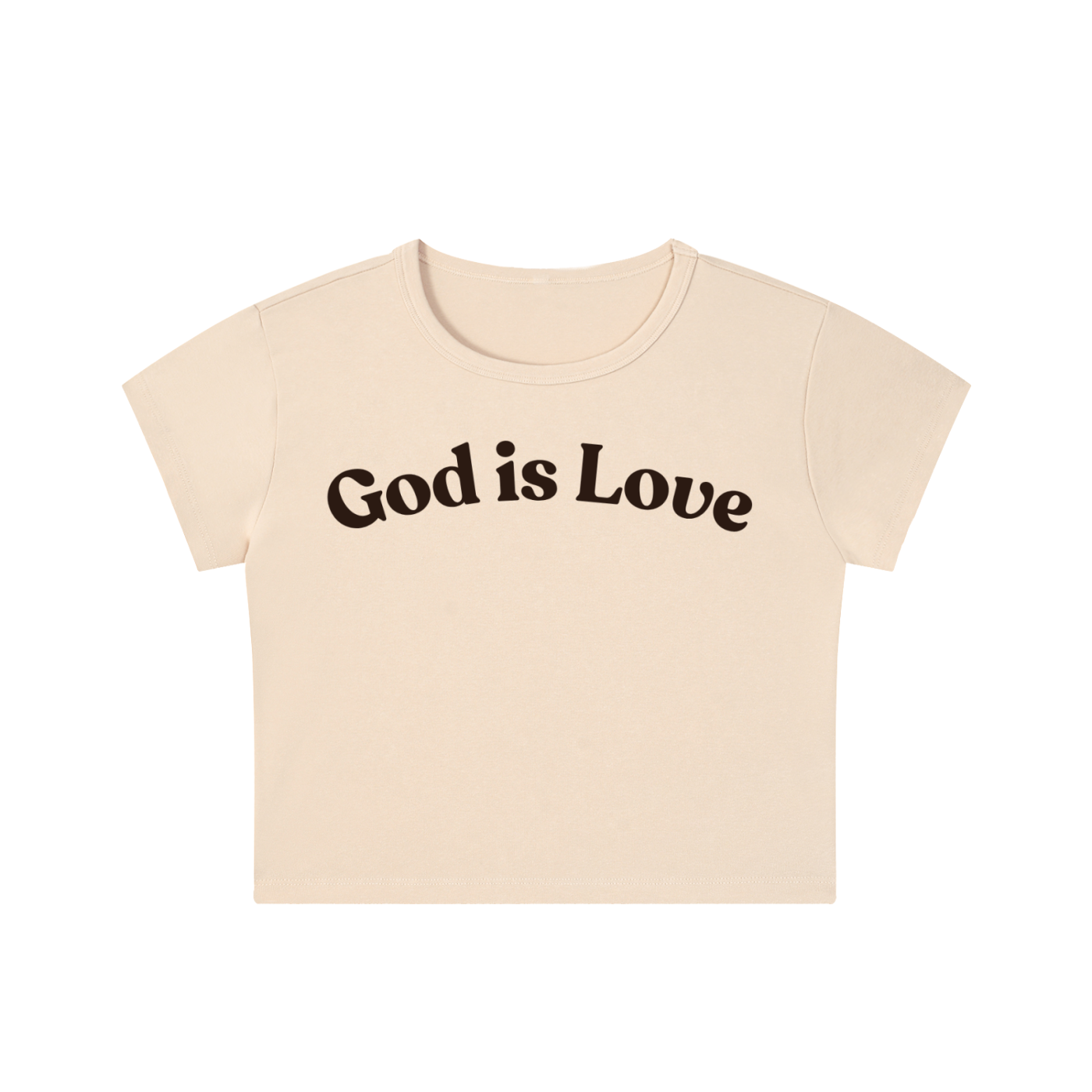 Snow Washed Crop Top - "God is Love"