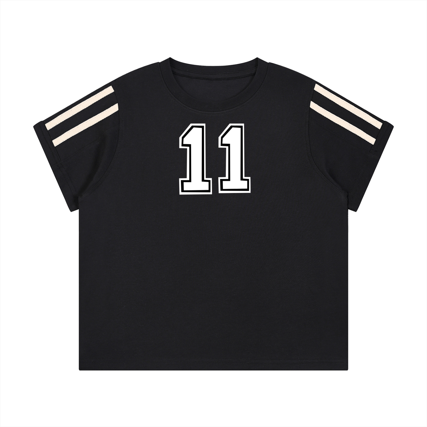 Women's Varsity Stripe Tee - "11"