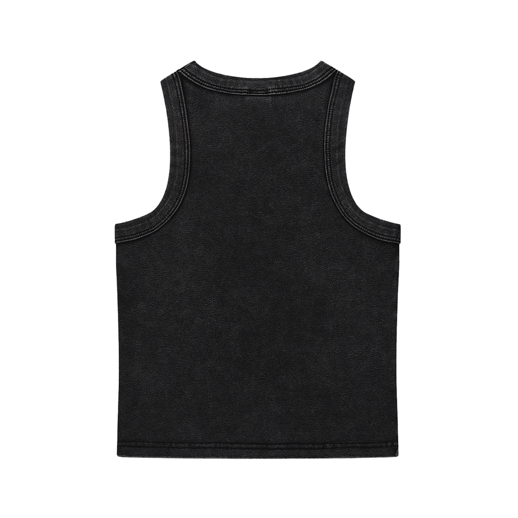 "Salty", Women's Snow Washed Tank Top, in Black