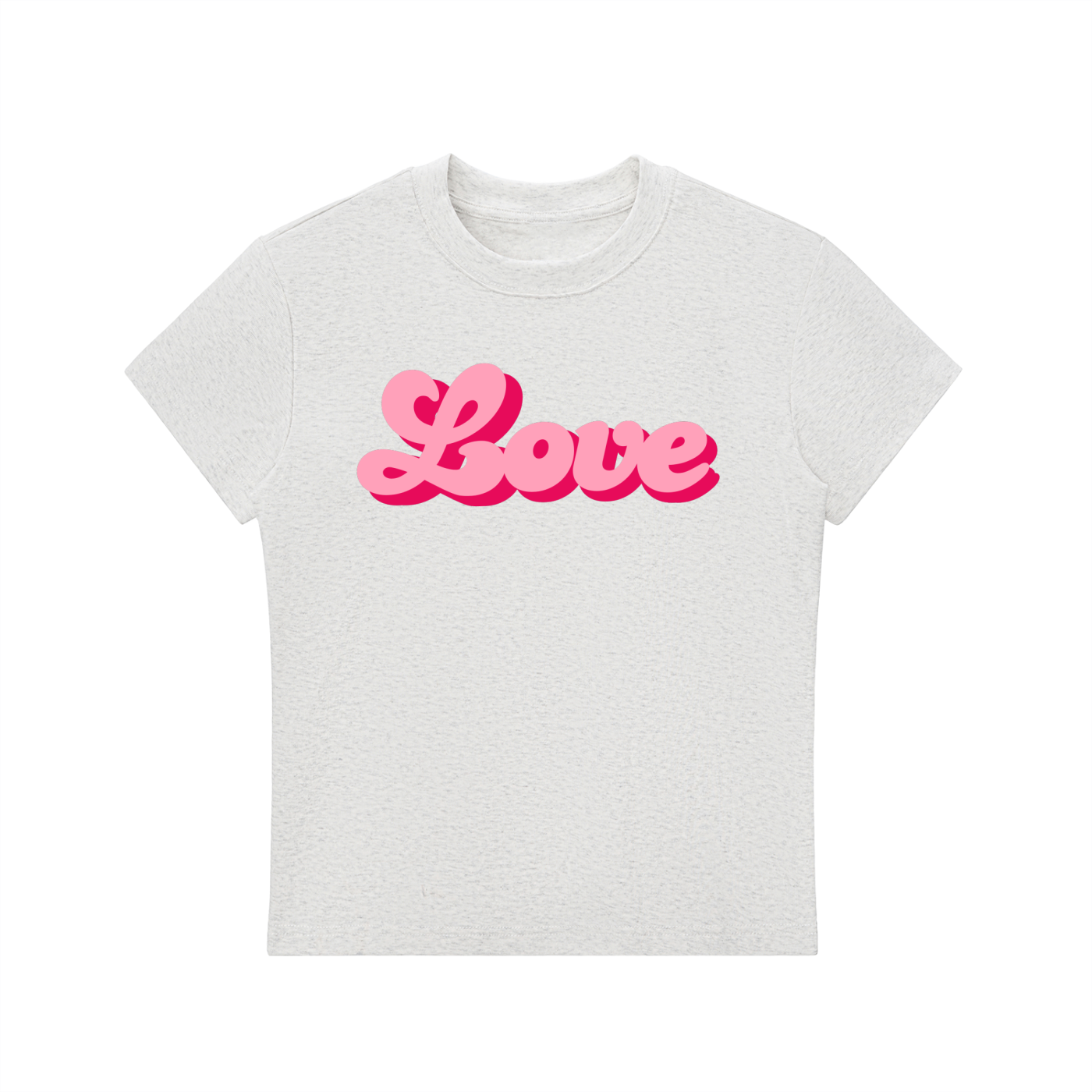 Essential Crewneck 70's Vibe Graphic Tee - "Love"