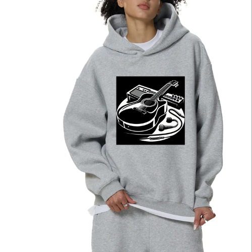 Guitar, Unisex Fleeced  Hoodie