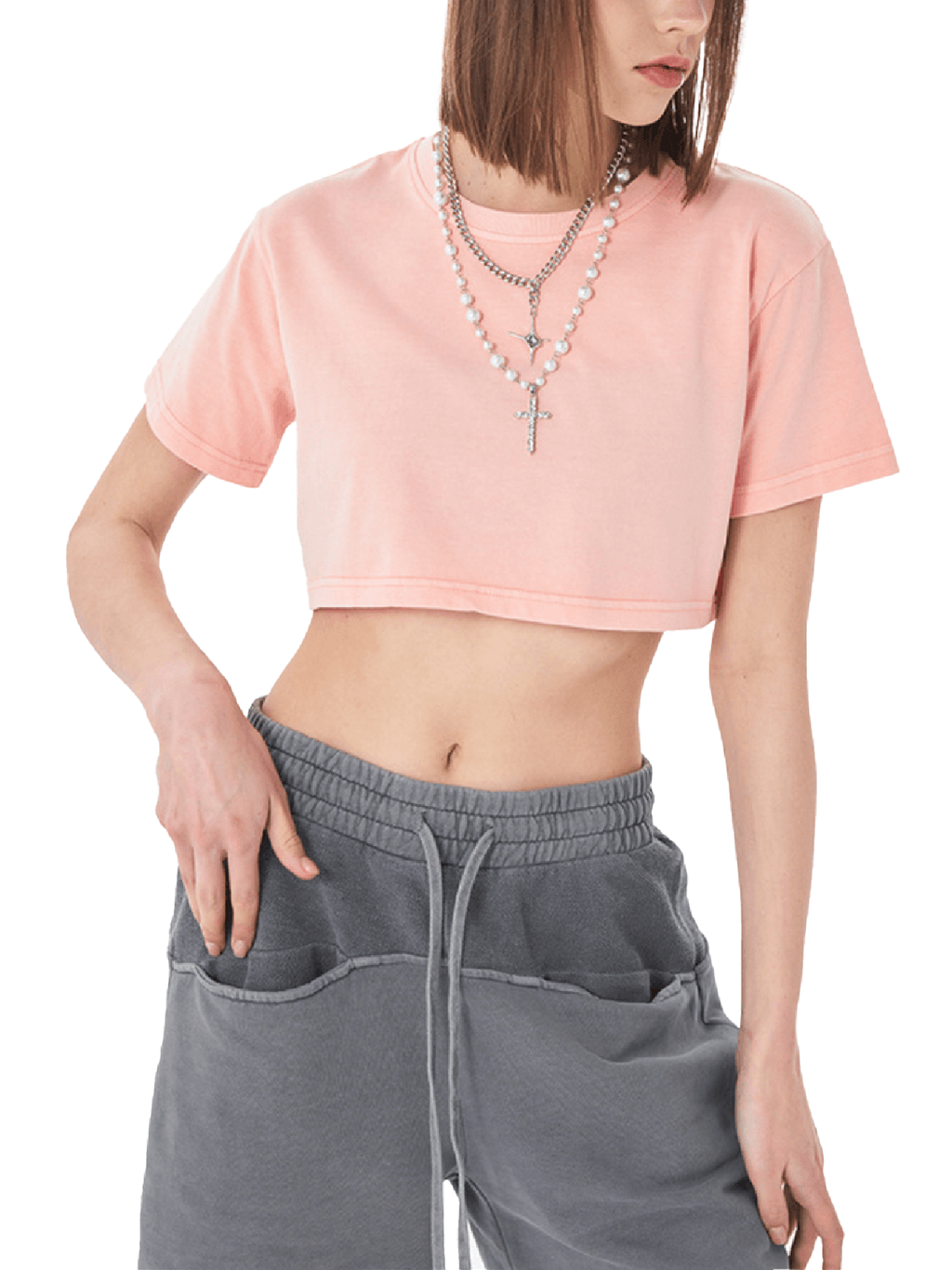 Snow Washed Cropped Top