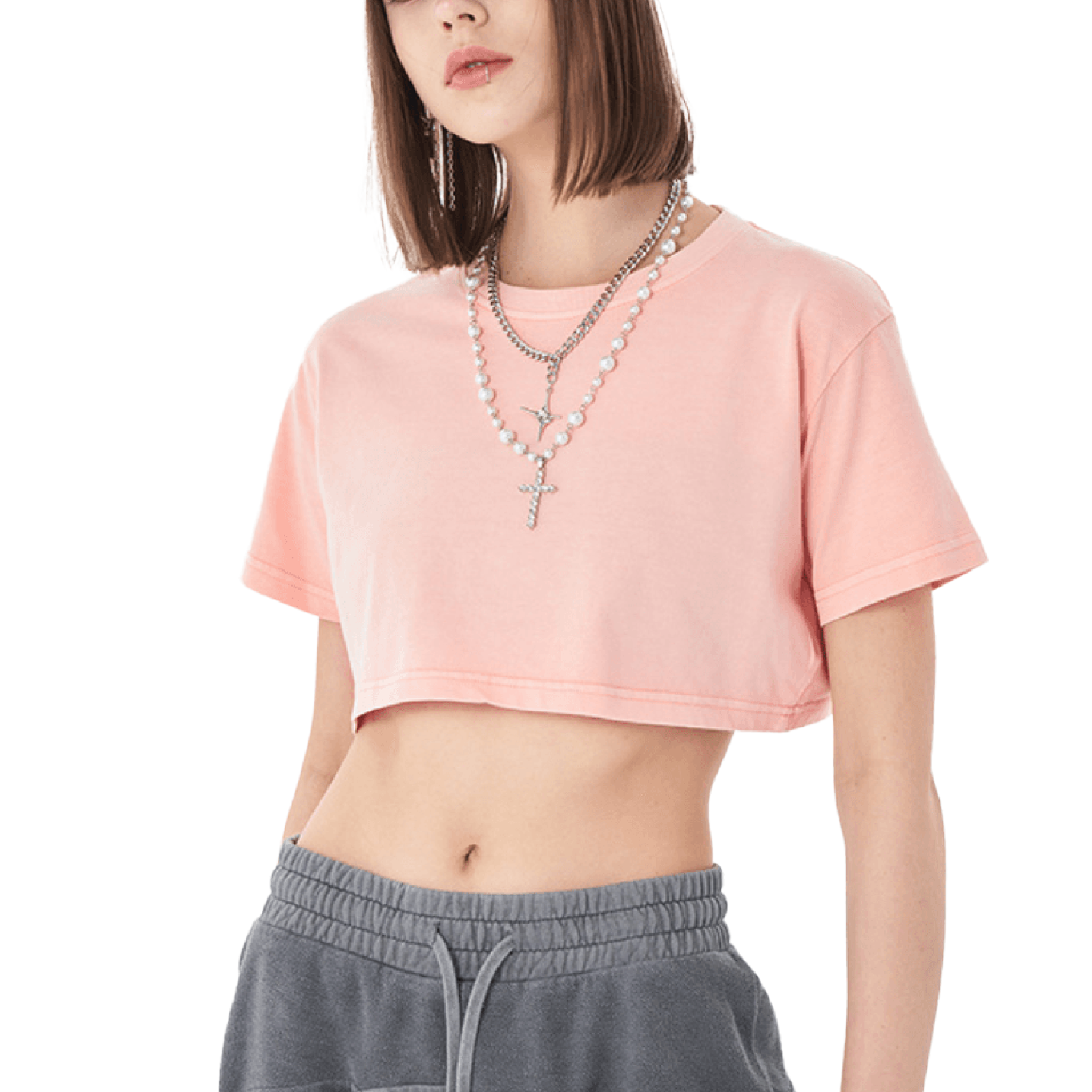 Snow Washed Cropped Top