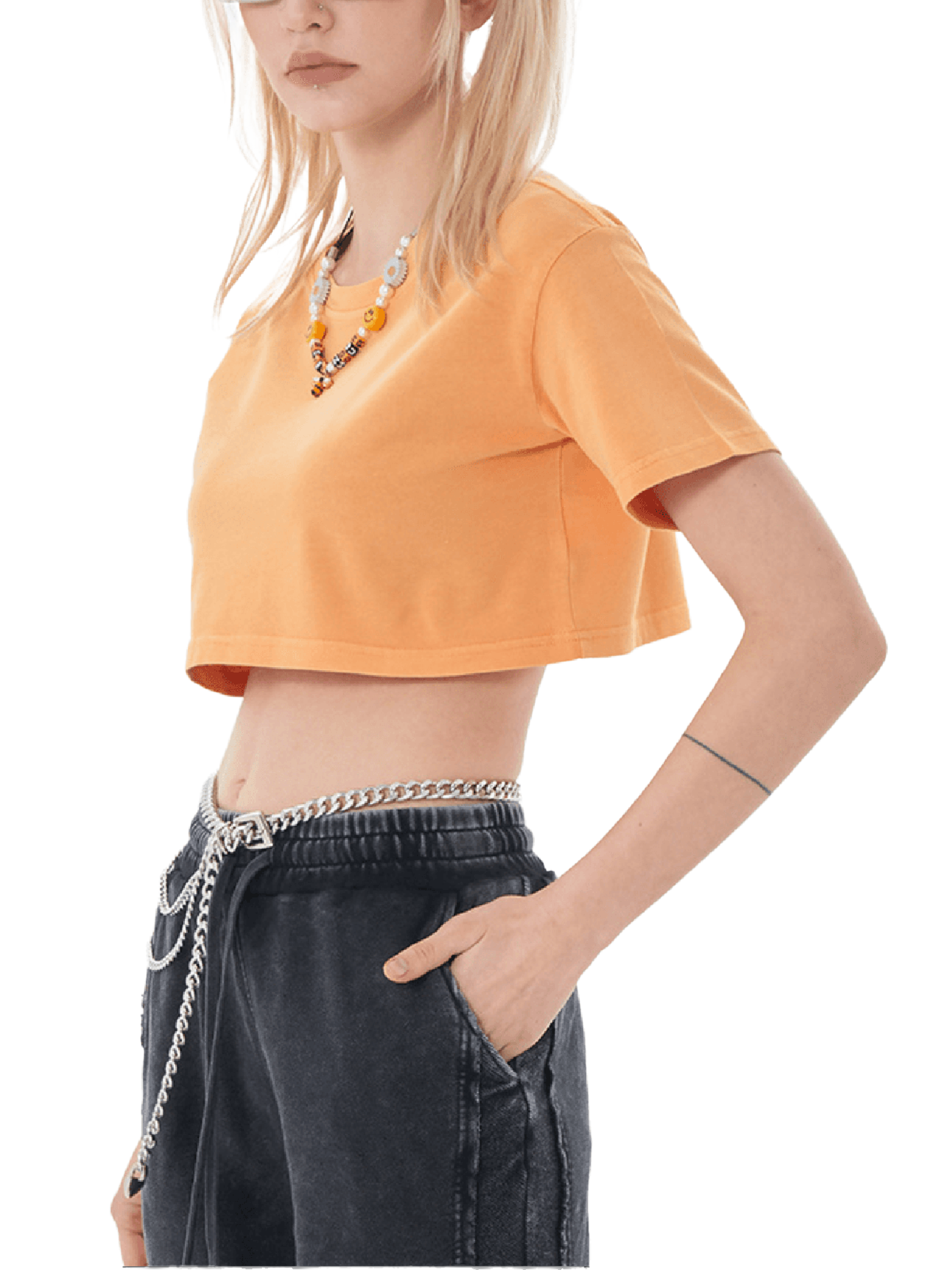 Snow Washed Cropped Top