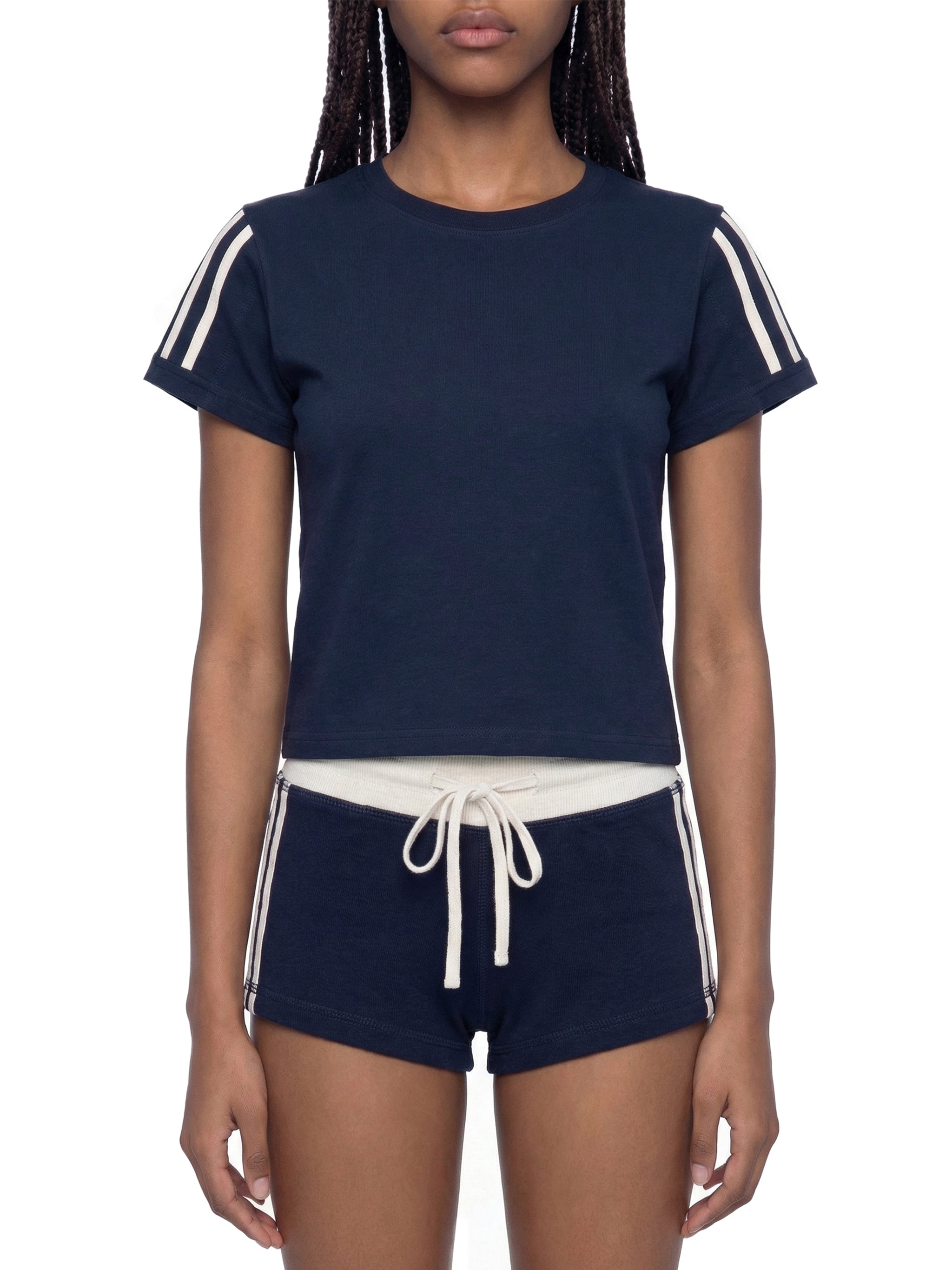 Women's Varsity Stripe Tee - "11"