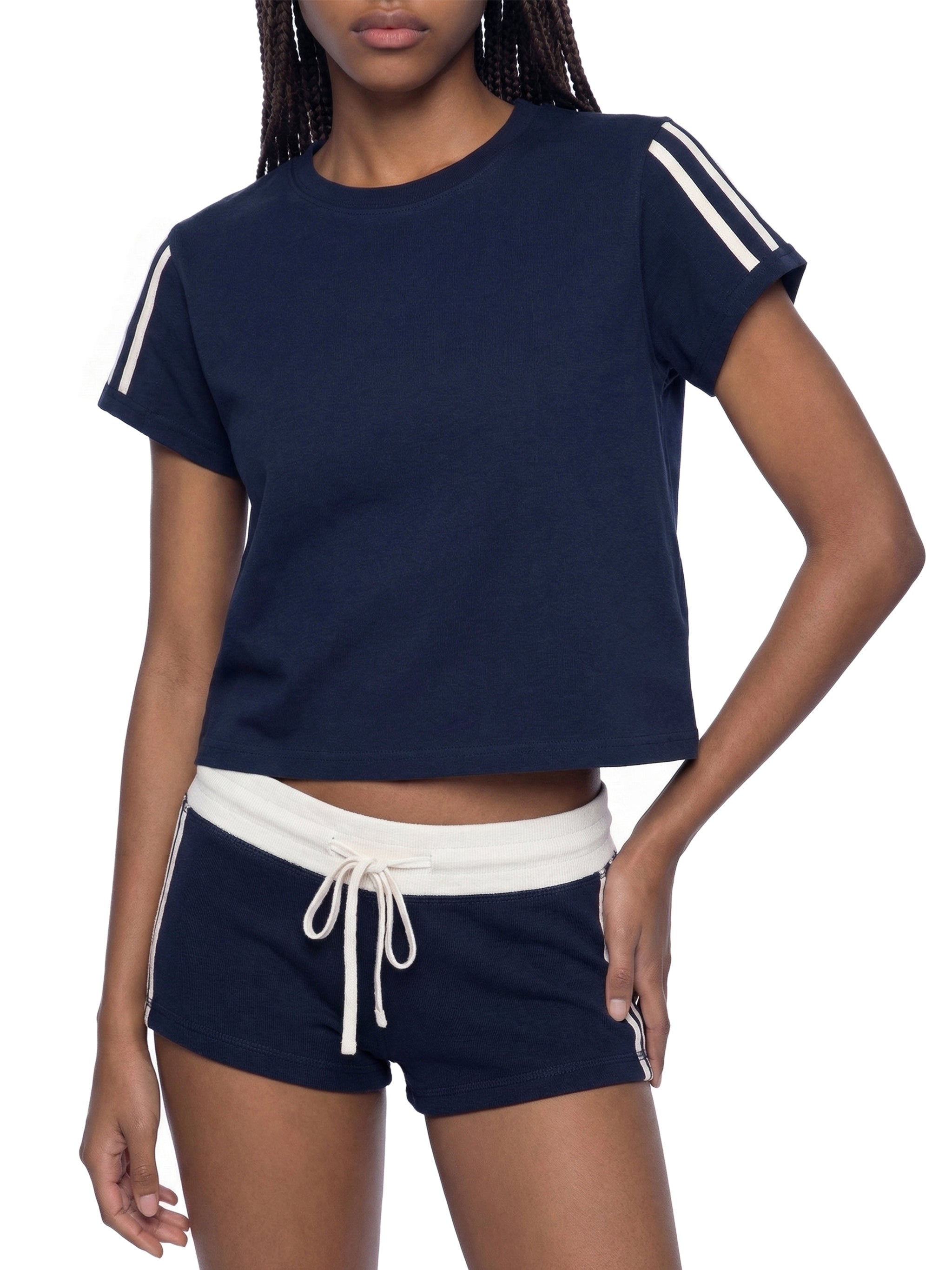 Women's Varsity Stripe Tee - "11"