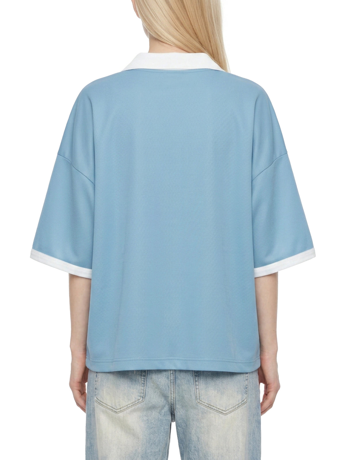 Unisex Collared Piping Boxy Soccer Jersey - "70" Varsity Vibe