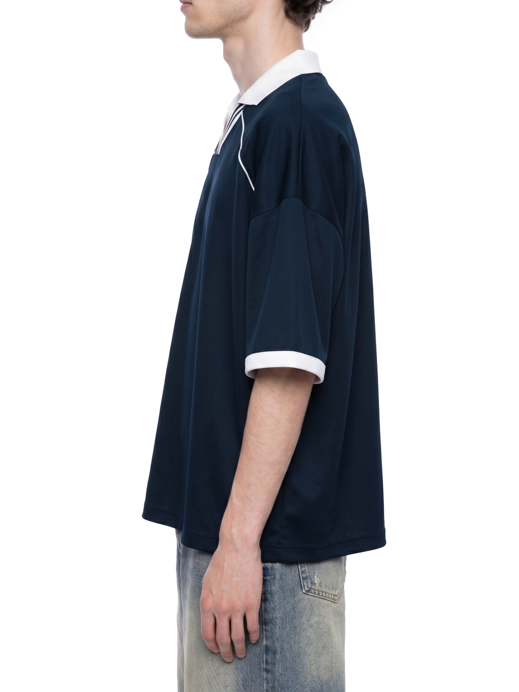 Unisex Collared Piping Boxy Soccer Jersey - "70" Varsity Vibe