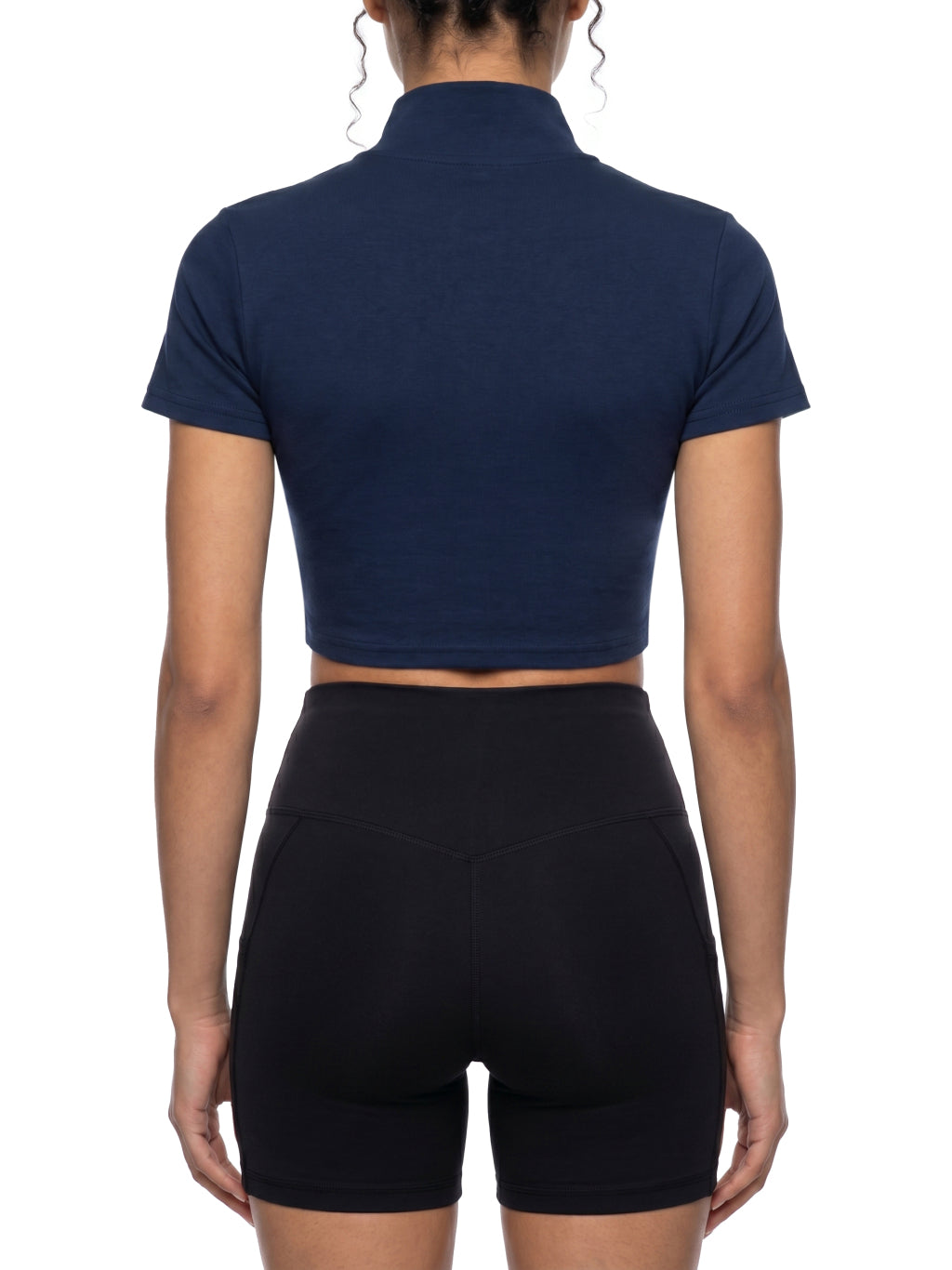 Women's Cropped Top, Full Zip Tee